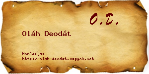 Oláh Deodát névjegykártya