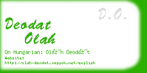 deodat olah business card